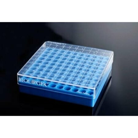 BIOX POLYPROPYLENE FREEZER BOX, 100 WELL, 1 INCH, BLUE, 20PK BX98-0113